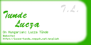 tunde lucza business card